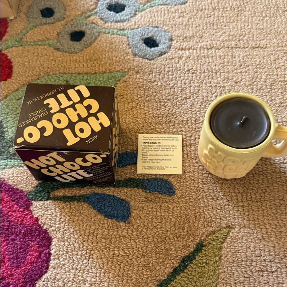 Avon 1981 Hot Chocolate Scented Candle with Mug